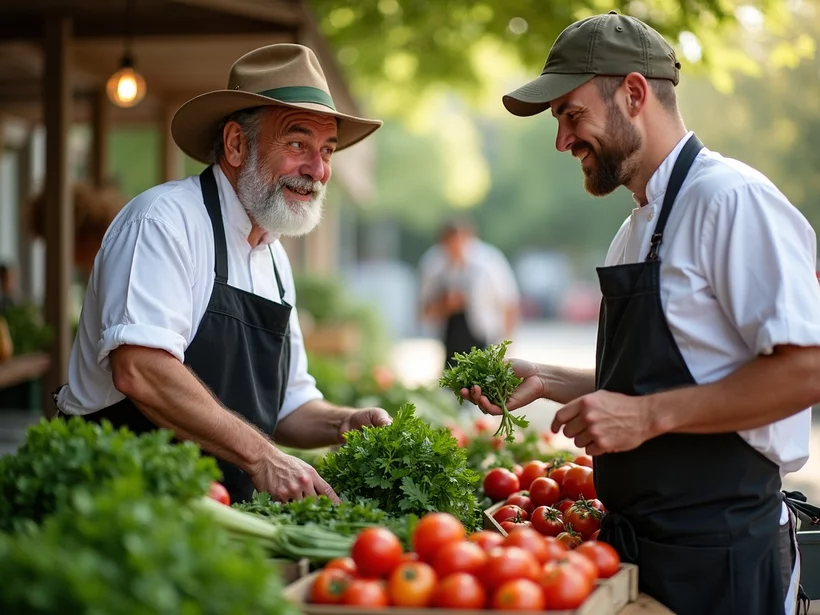 collaborating with local farmers for restaurants